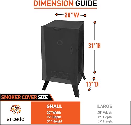 Miniatura 2 de Arcedo Funda para ahumador eléctrico de 30 pulgadas para ahumador Masterbuild, cubierta de parrilla impermeable resistente al agua, cubierta