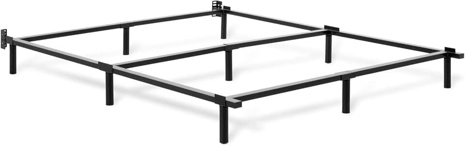 Tuft &amp; Needle Metal Base Bed Frame for Queen Mattresses; Simple Tool-Less Assembly Durable Powder-Coated Black Steel; 5-Year Limited Warranty; GREENGUARD Gold Certified