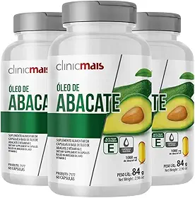 Kit 3x Óleo de Abacate com Vitamina E 1000mg 60 cápsulas - Clinicmais