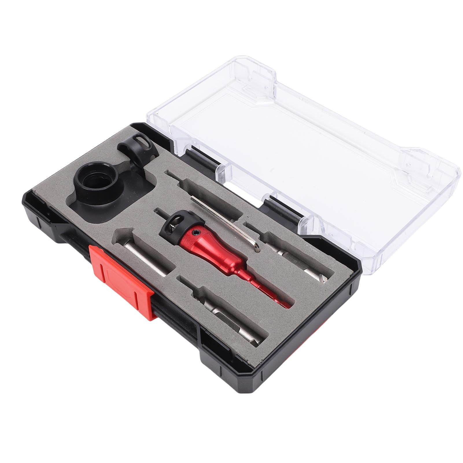 Juego de brocas avellanadoras PolyGen, 8 piezas, 3 ranuras con extremos de doble cara de 8 mm y 10 mm, construcción de acero de alta velocidad para proyectos de avellanado en