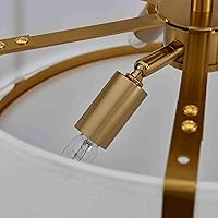 Vista 5 de Shrine Candelabros de tambor de iluminación, estilo moderno, lámpara de techo perfecta para espacio vital, 16 pulgadas de profundidad x 9 pulgadas