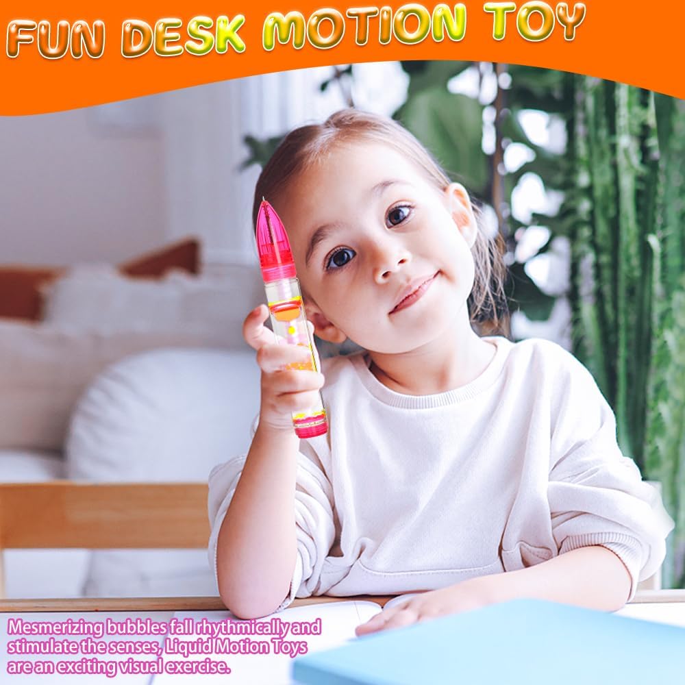 Christmas Stocking Stuffer for Kids, Liquid Fidget Pens Fun Pens Toy for Boys Girls, Quiet Fidget Sensory Autistic Toys Desk Toys Gift for Kids 3-12 Years Old Ages