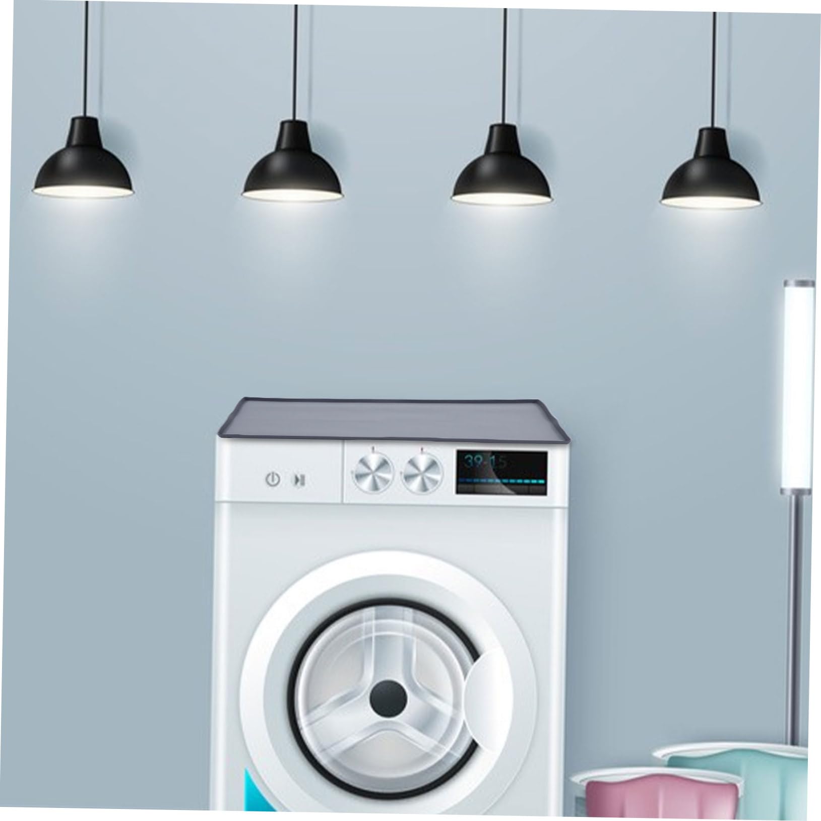 SHINEOFI Silikonmatte für Waschmaschine und Wäschetrockner Rutschfeste Unterlage zum Schutz Des Deckels Hygienisch und Stabil