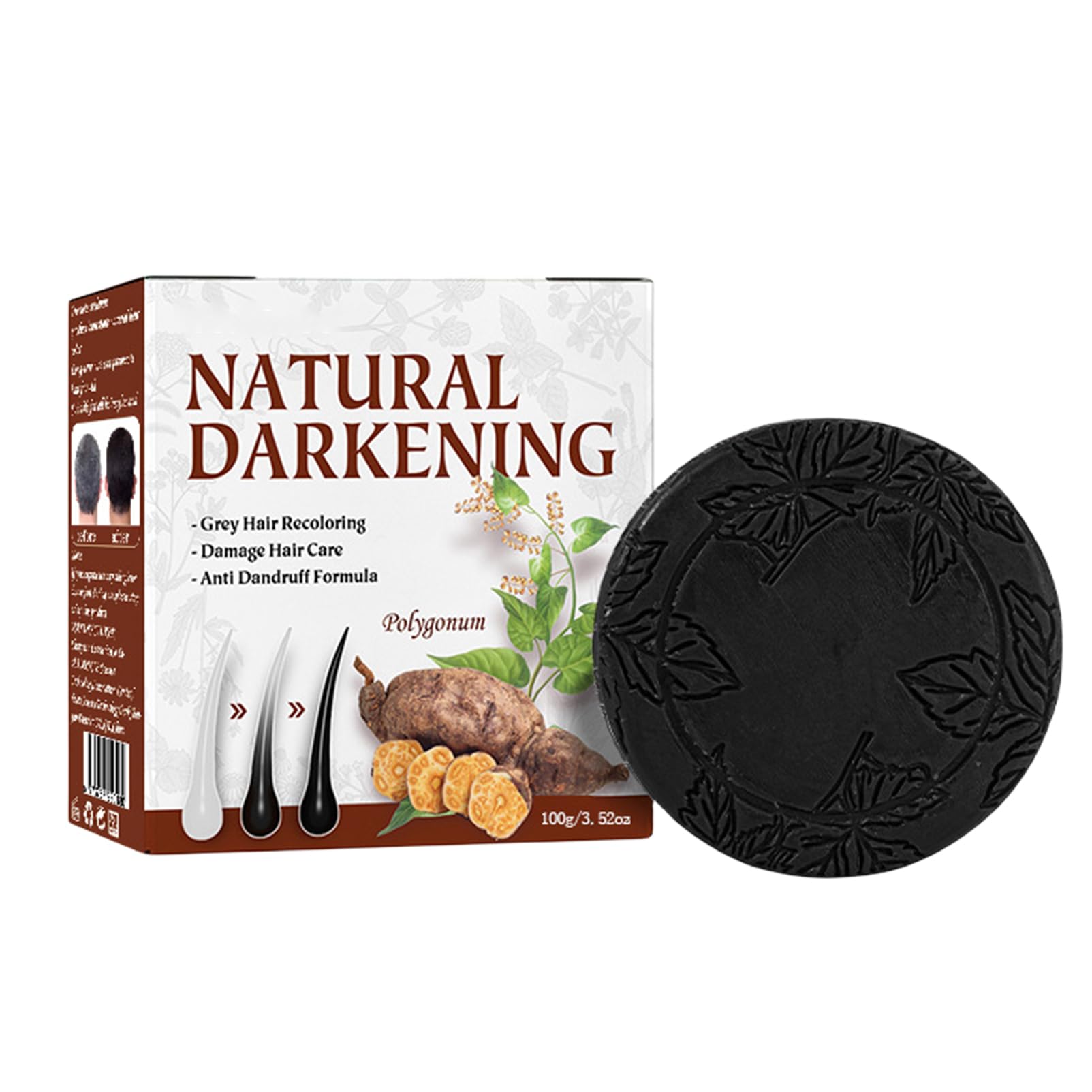 Grey Hair Reverse Bar, Soap For Grey Hair, Mane Root Activator Shampoo For Hair Loss & Restore Hair Color, Natural Hair Darkening Soap For Grey Hair, Hair Care