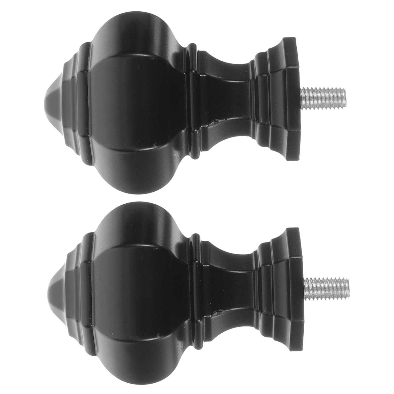 HEALEEP 2pcs Curtain Rod Finials Decorative Caps for Roman Blinds Roller Blinds Easy Installation Elegant Plastic Accessories Window Treatments Stylish Design
