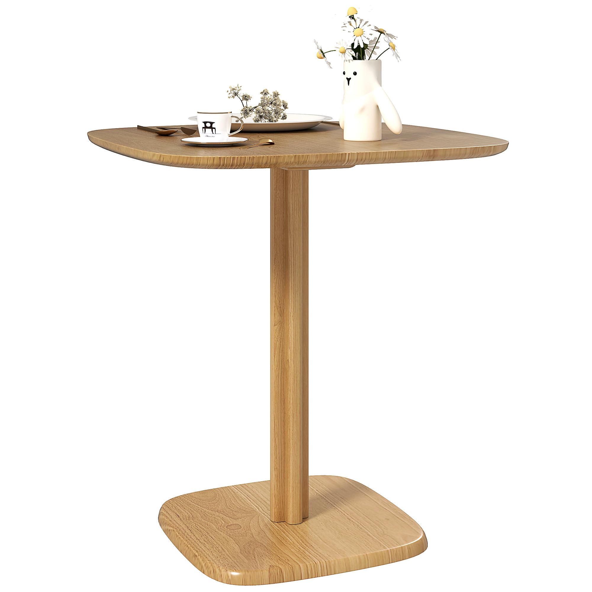 HOMCOM Tavolo pranzo 4 pers. piano effetto legno 27.6"x27.6" legno nat. | Tavolo da cucina moderno.