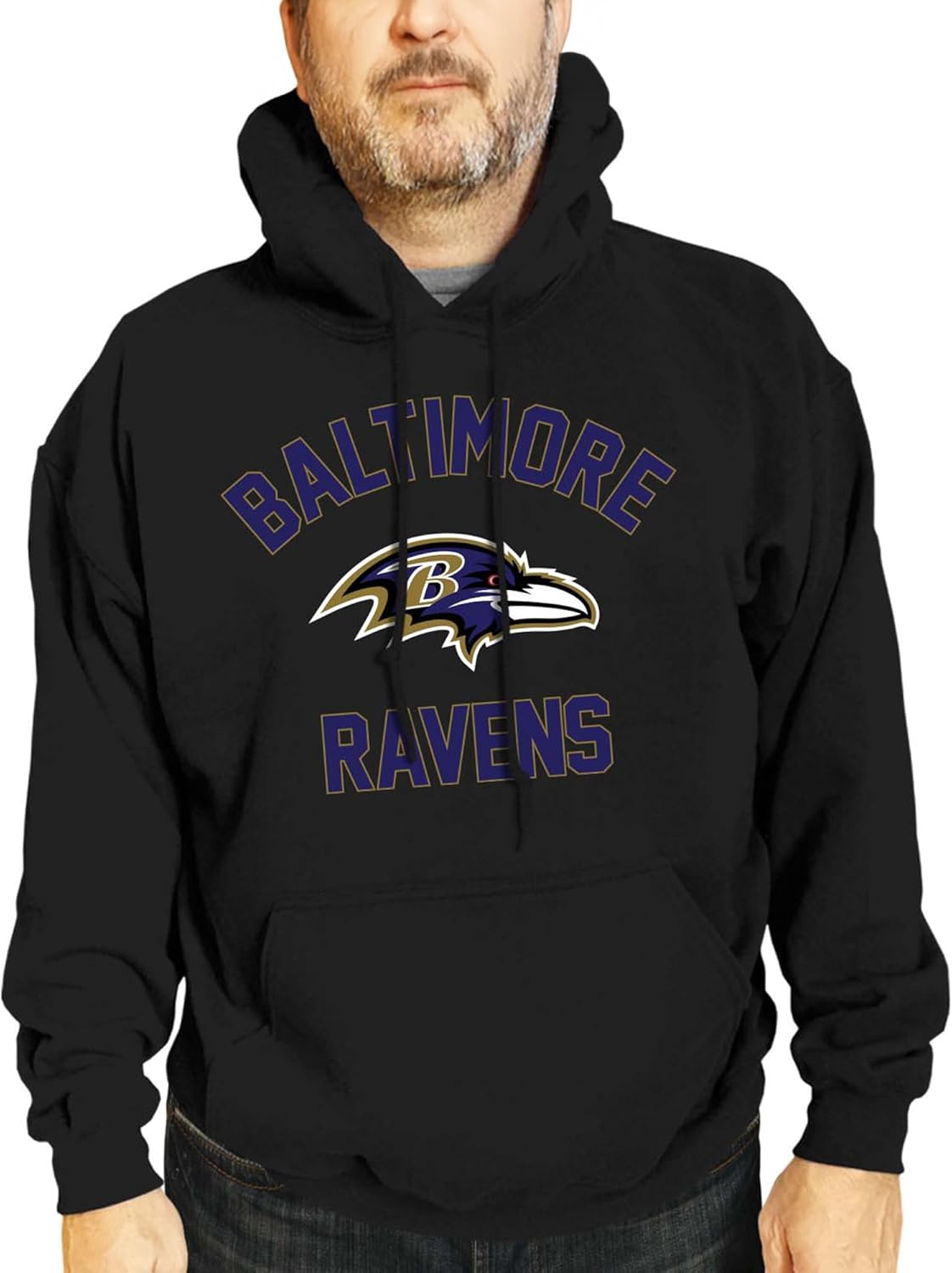 Team Fan Apparel NFL Adult Gameday Hooded Sweatshirt - Poly Fleece Cotton Blend - Stay Warm and Represent Your Team in Style
