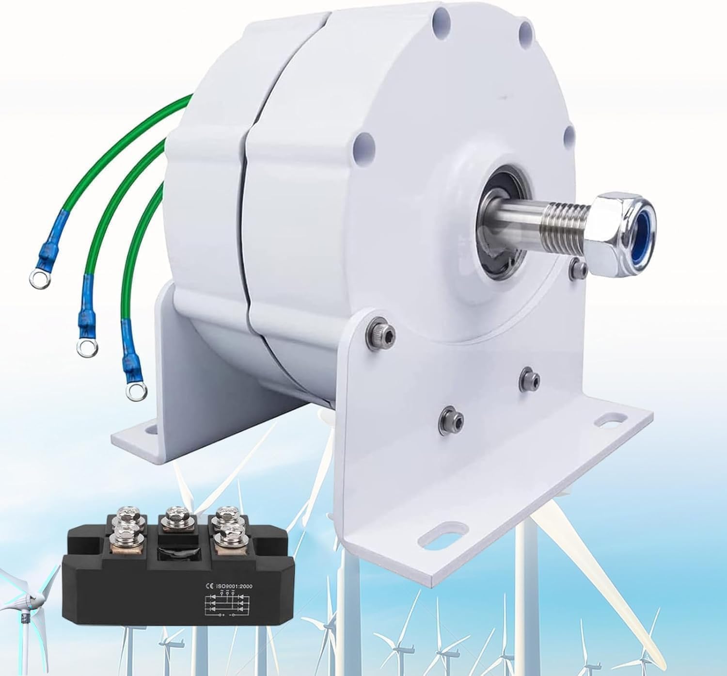 12000W low rpm permanent magnet generator, 3 Phase Gearless Permanent Magnet AC Alternator Water Wind Turbine Generator With Rectifier,Wind turbine with rectifier (Voltage, 24 Volts)
