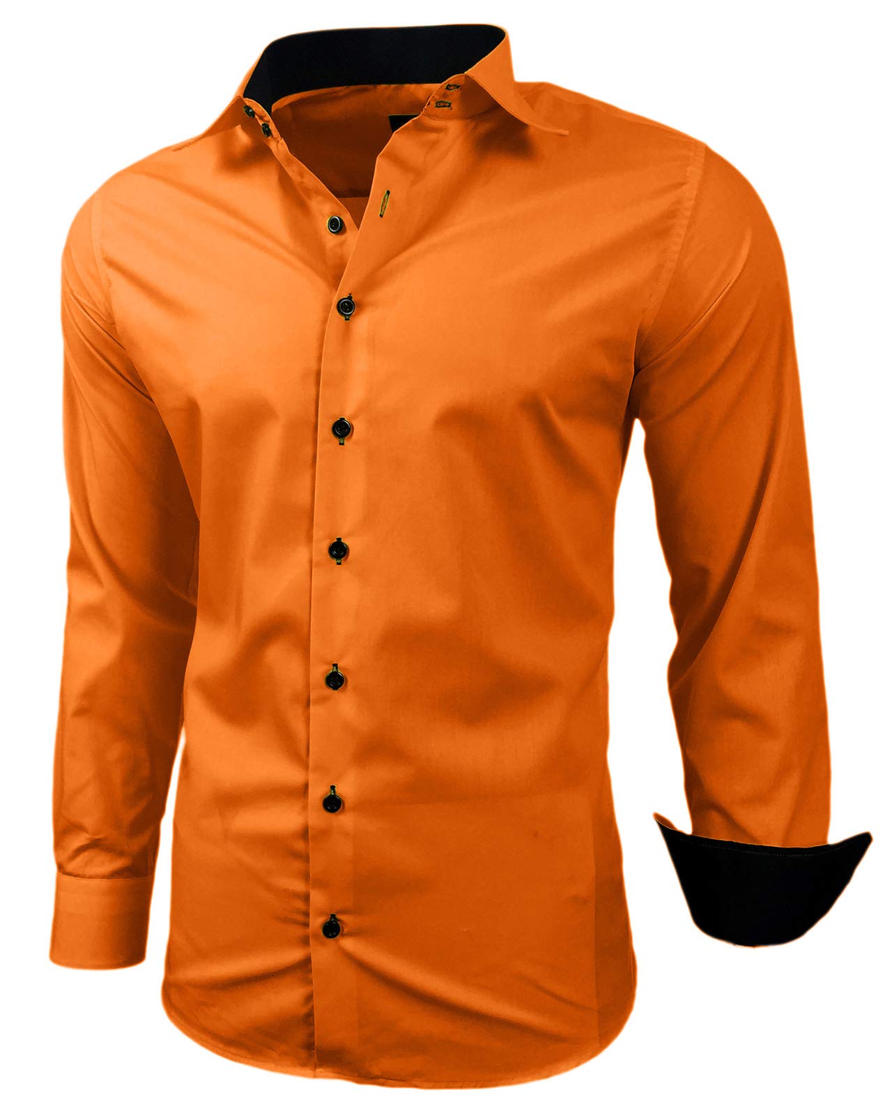 Heren overhemd Oranje | Rusty Neal | Slim fit