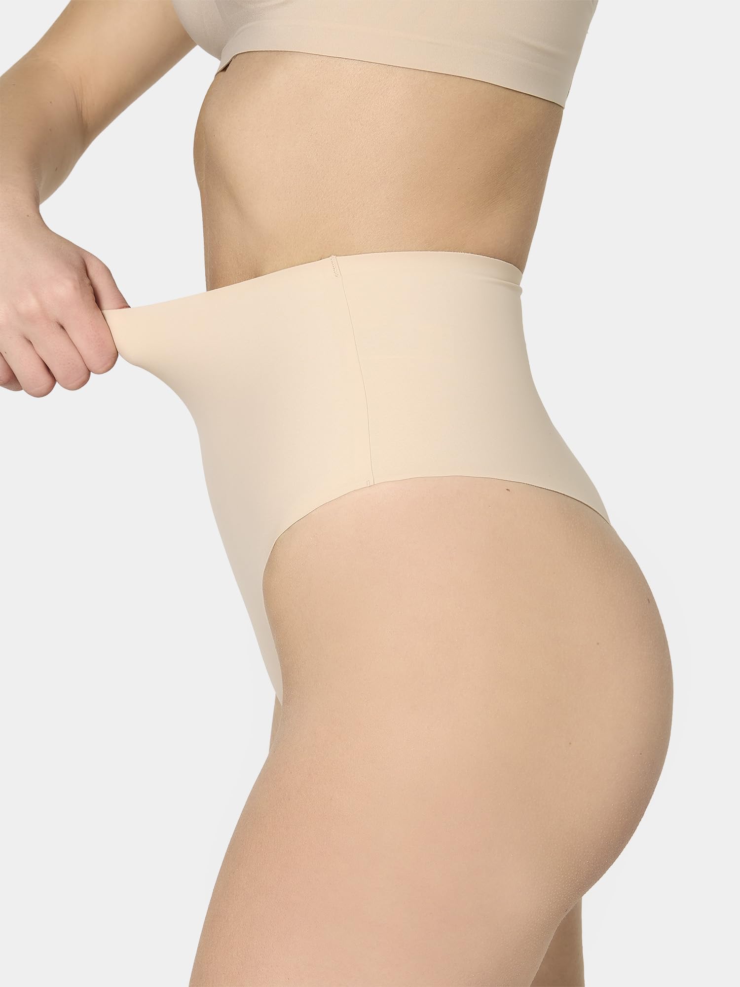 Nur Die Contour Highwaist String Shapewear – Figurformend Bauchweg Miederhose Unterwäsche Flacher Bauch mit hohem Bund Medium Shaping Unsichtbar & Formend Damen