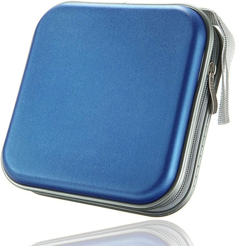 XTMAE 40 Capacity CD Case, DVD Case, Disc DVD VCD DJ Storage Album Bag Hard Box Double side DVD storage case (Black)