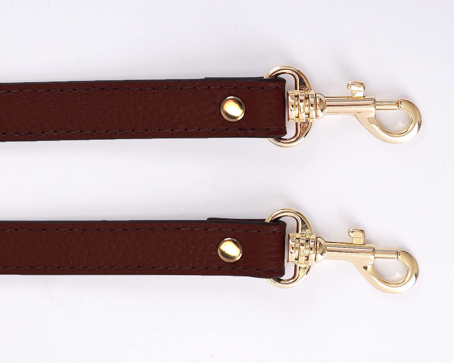 VanEnjoy Pair Full Grain Leather Replacement Strap For Handbags Purse Bags-26“Long,0.71"Wide, Brownish Red, 26" - Image 3