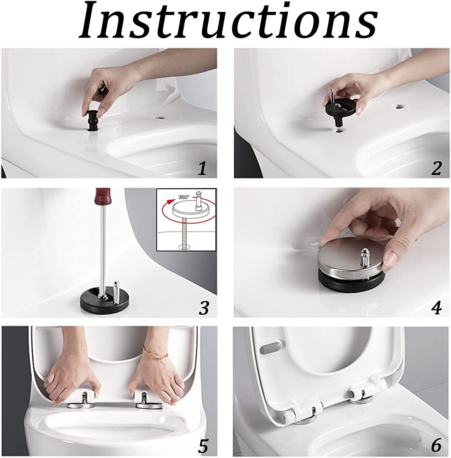 Asiento de Inodoro Compacto de Cierre Suave, diseño en Forma de U, fácil instalación, pequeño Inodoro Blanco, Accesorio para baños pequeños, Duradero y cómodo.