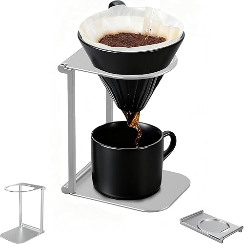 Soporte plegable portátil para máquina de café con soporte para verter sobre el gotero de café