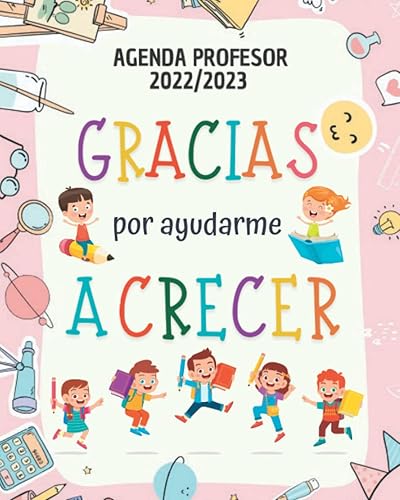 AGENDA PROFESOR 2022 2023 Regalo Para Profesora Infantil 12 meses Planificador y organizador 2022 2023 para profes Mensual y Semana , Práctica,