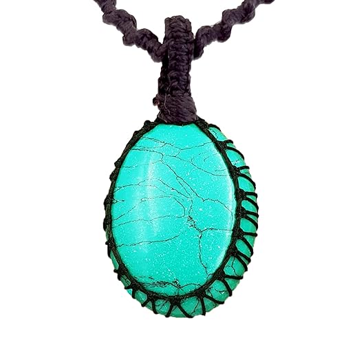 Miniatura 7 de Crystal Necklace with Stone Pendant - Amulet for Chakra Healing, Handmade Unisex Jewelry with Gift Bag, Black Macrame Cord, Natural Gemstone By