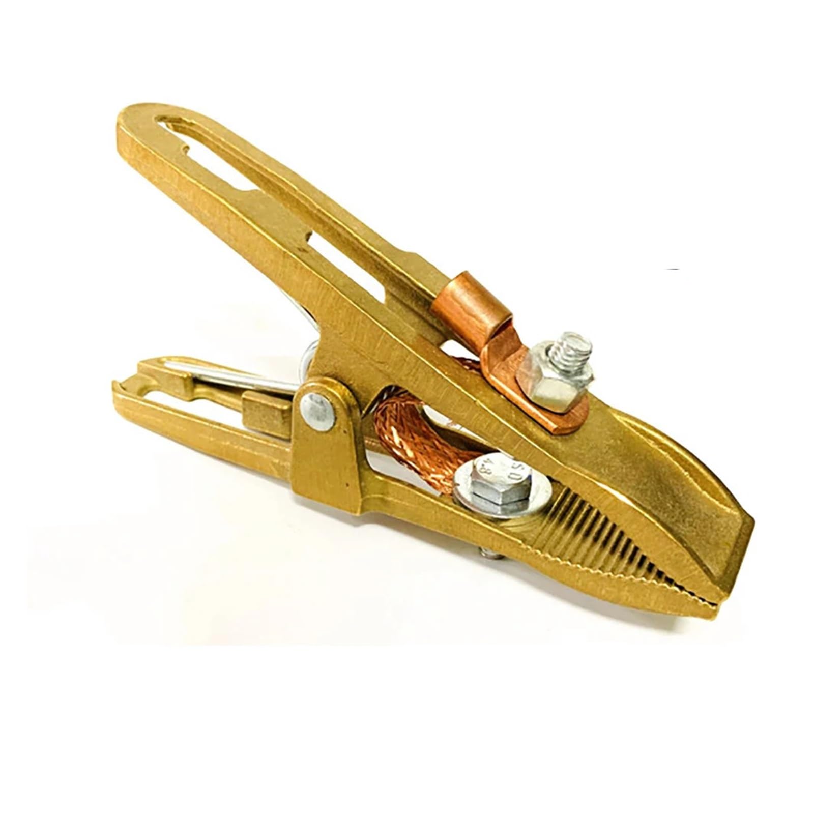 Toolnox One Color Welding Ground Wire Clamp 1Pcs 300A Grounding Clamp A-Shaped Heavy Duty Earth Antioxidant Brass Multipurpose Welding Ground