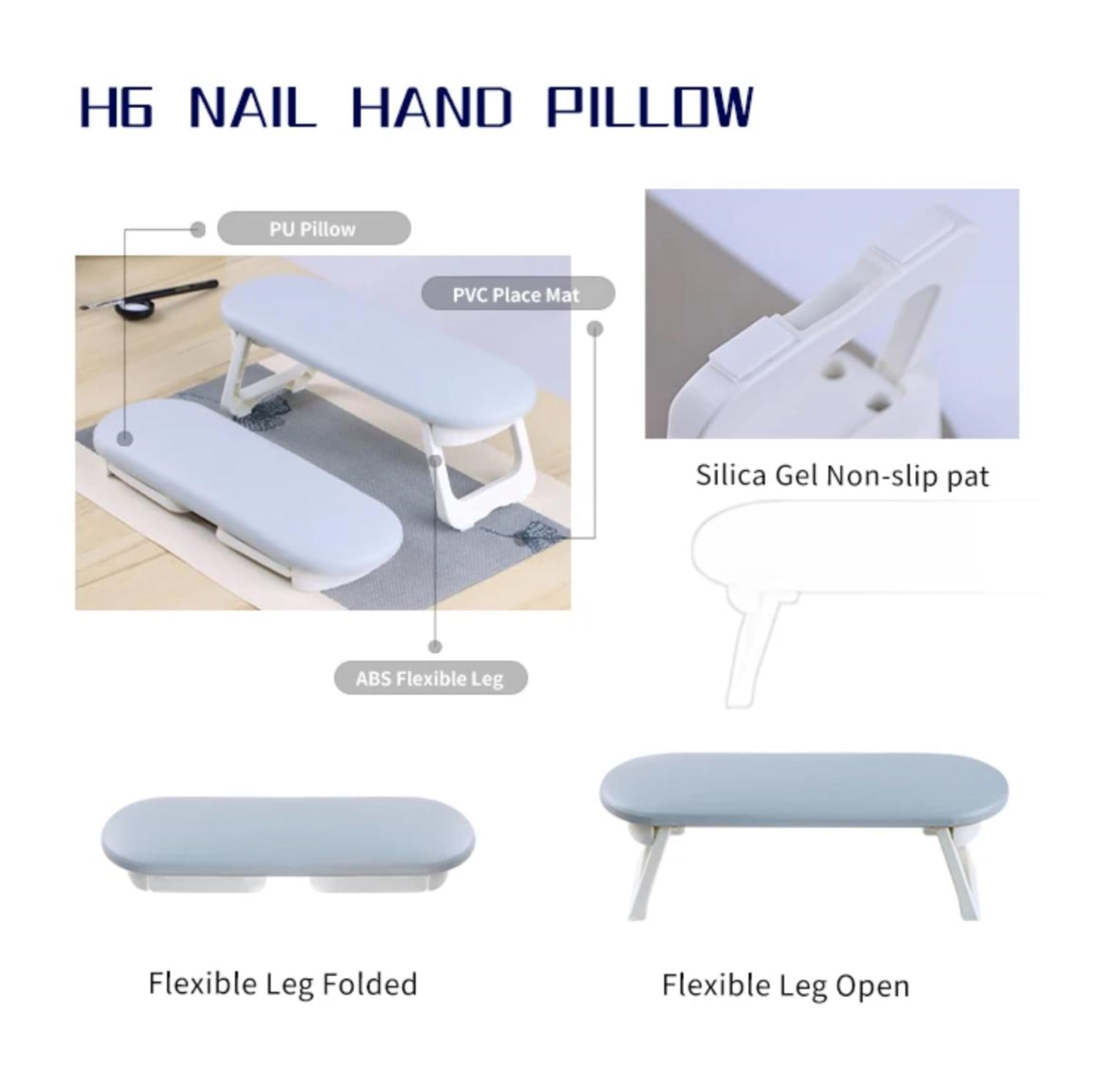 Boltbee professional soft pu leather nails arm hand pillow nail art manicure tools hand rest cushion 2
