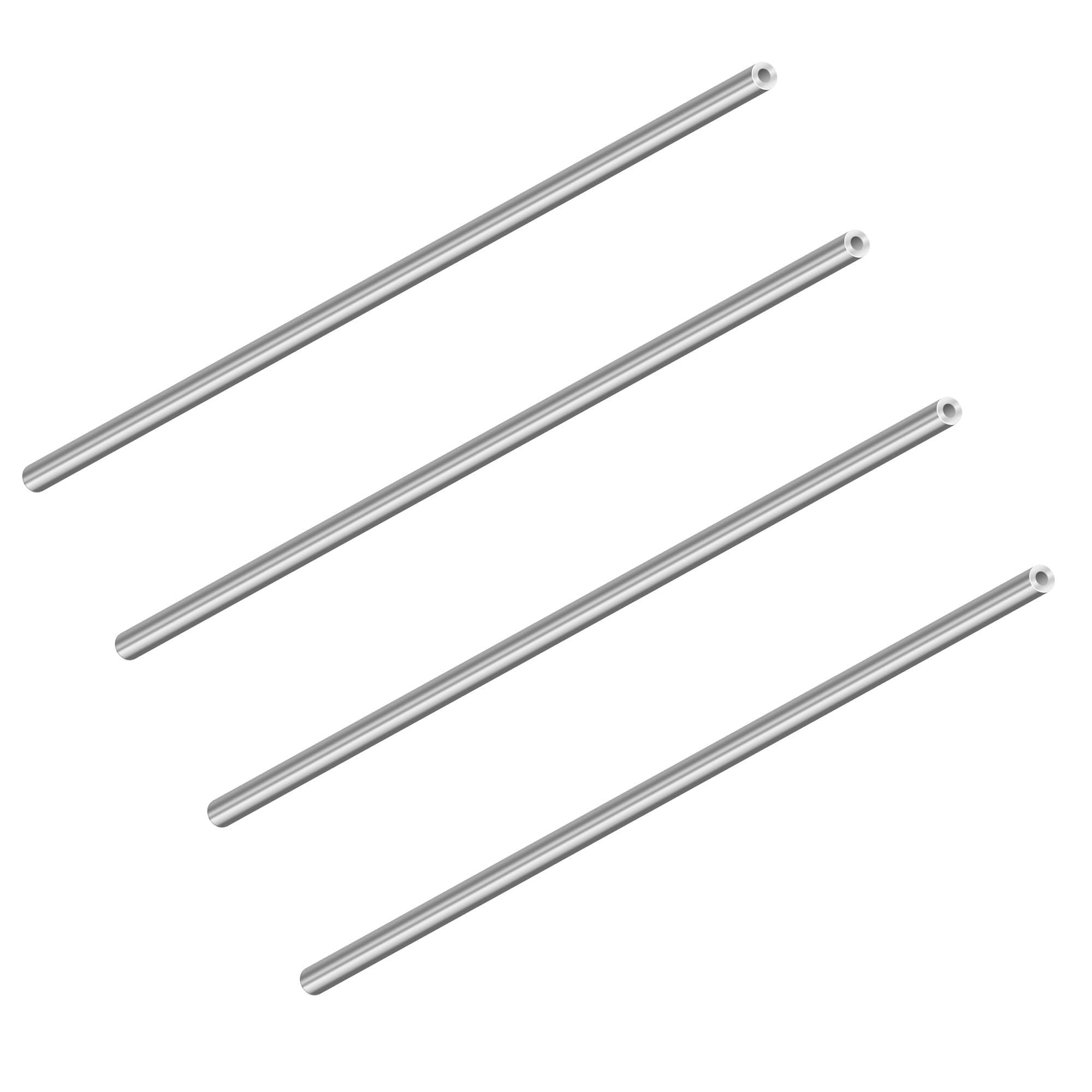 304 Stainless Steel Tube, 304 Stainless Tubes 2-13mm OD x 0.5-1mm Wall 200mm 4 Pack(4mm x 1mm x 200mm)