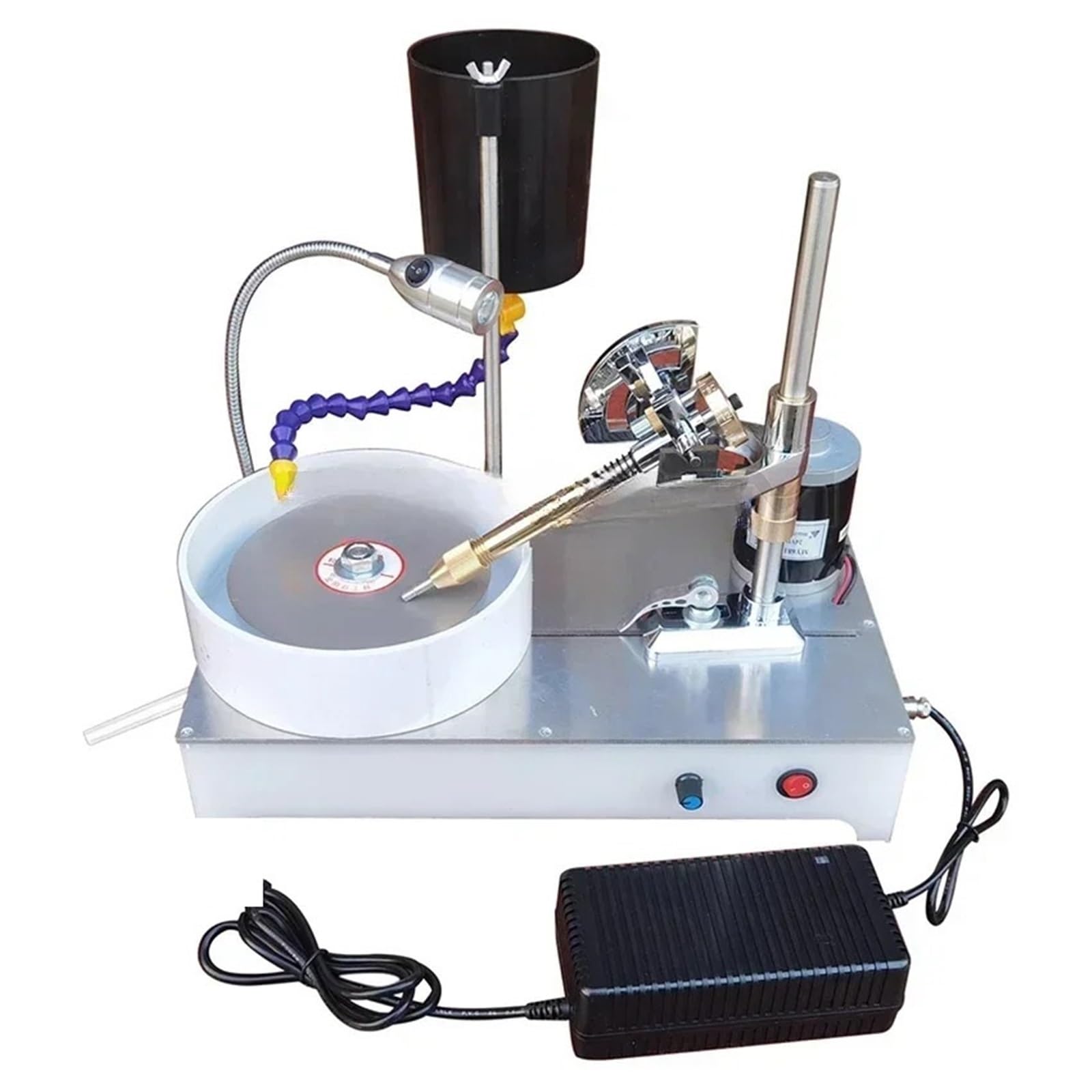 CUDTAPI Desktop Gemstone Grinding Faceting Machine Faceted Polishing Machine Jewelry Polisher Flat Grinder Lapidary 2800RPM 120W(Regular)