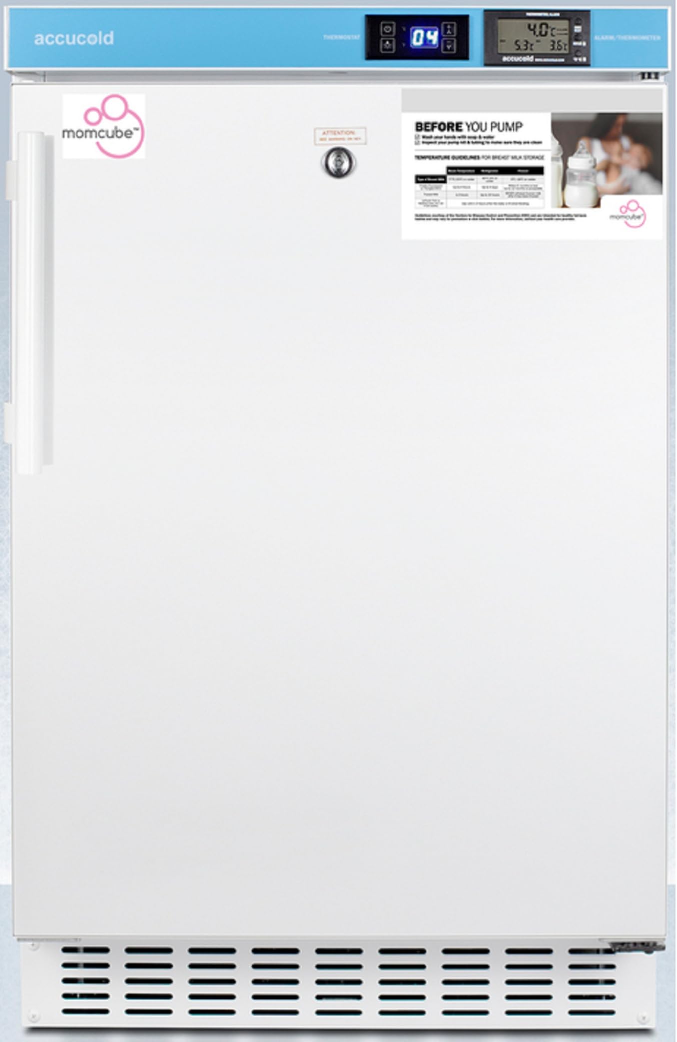 ACCUCOLD MOMCUBE® Breast Milk Refrigerator, ADA Height, 2.65 Cu.Ft- ACR45LMCLHD (LHD)