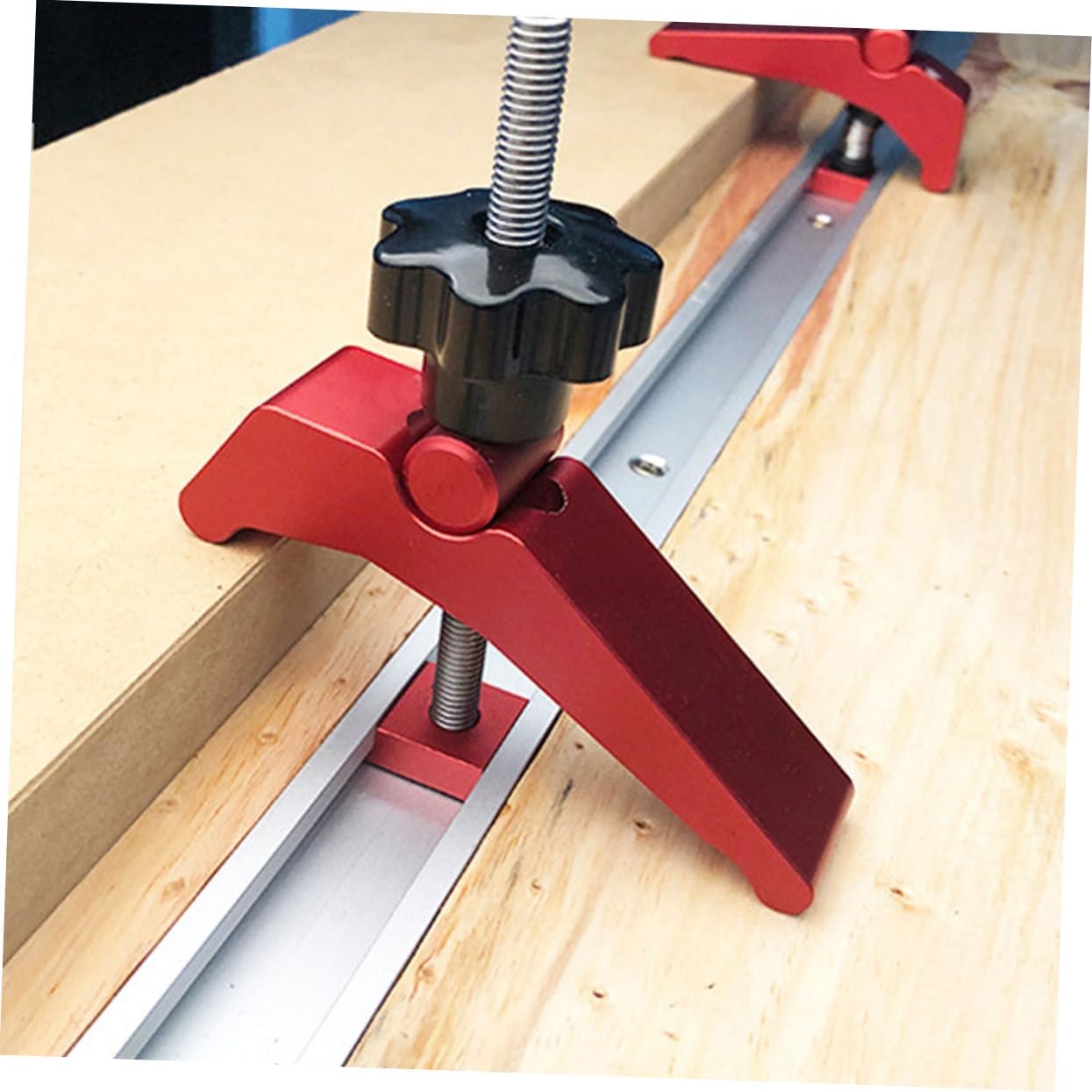 Holibanna Heavy Duty Track Hold Down Clamps for Woodworking Pressure Height for Positioning Fixing Home Workshop