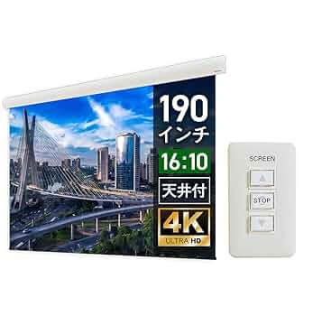 モバイルスクリーン壁掛けタイプ Amazon | シアターハウス ビジネスプロジェクター スクリーン 壁