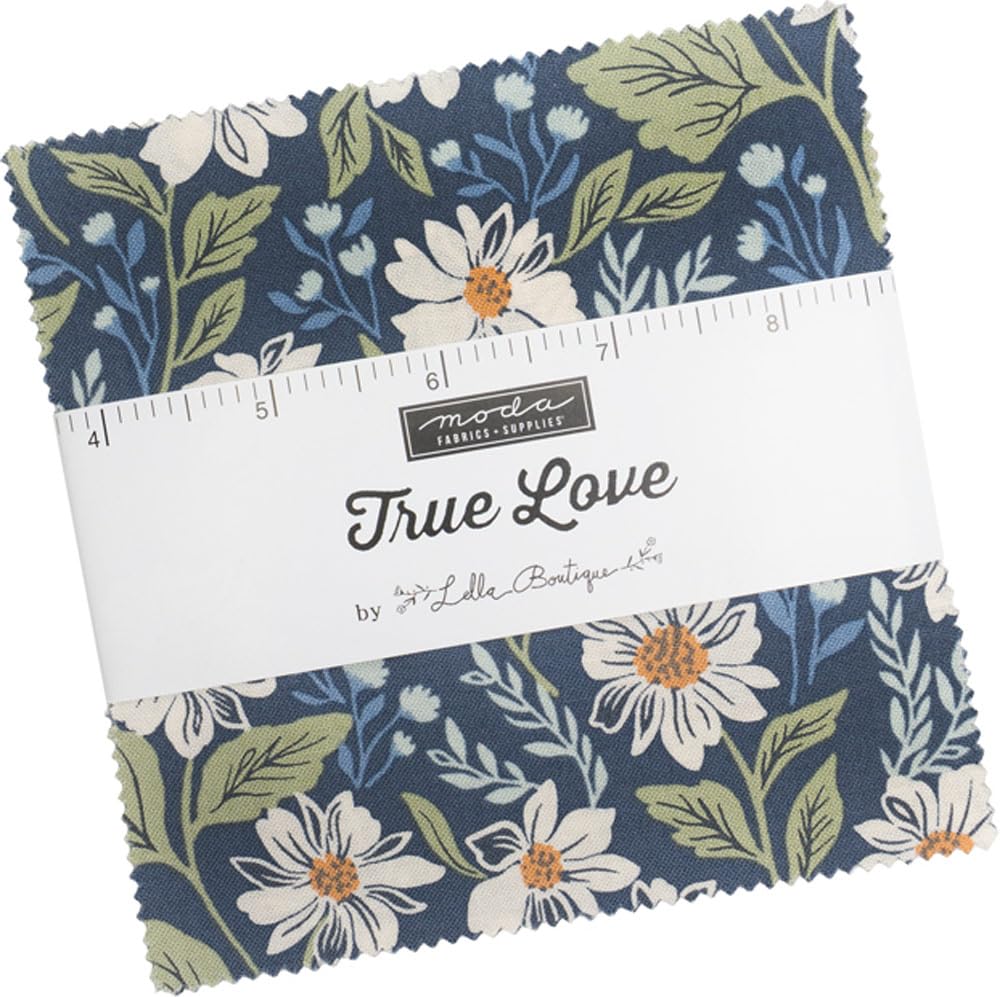 Moda Fabrics Assorted True Love Charm Pack By Lella Boutique 5-Inch Precut Fabric Quilt Squares (42 Pcs)