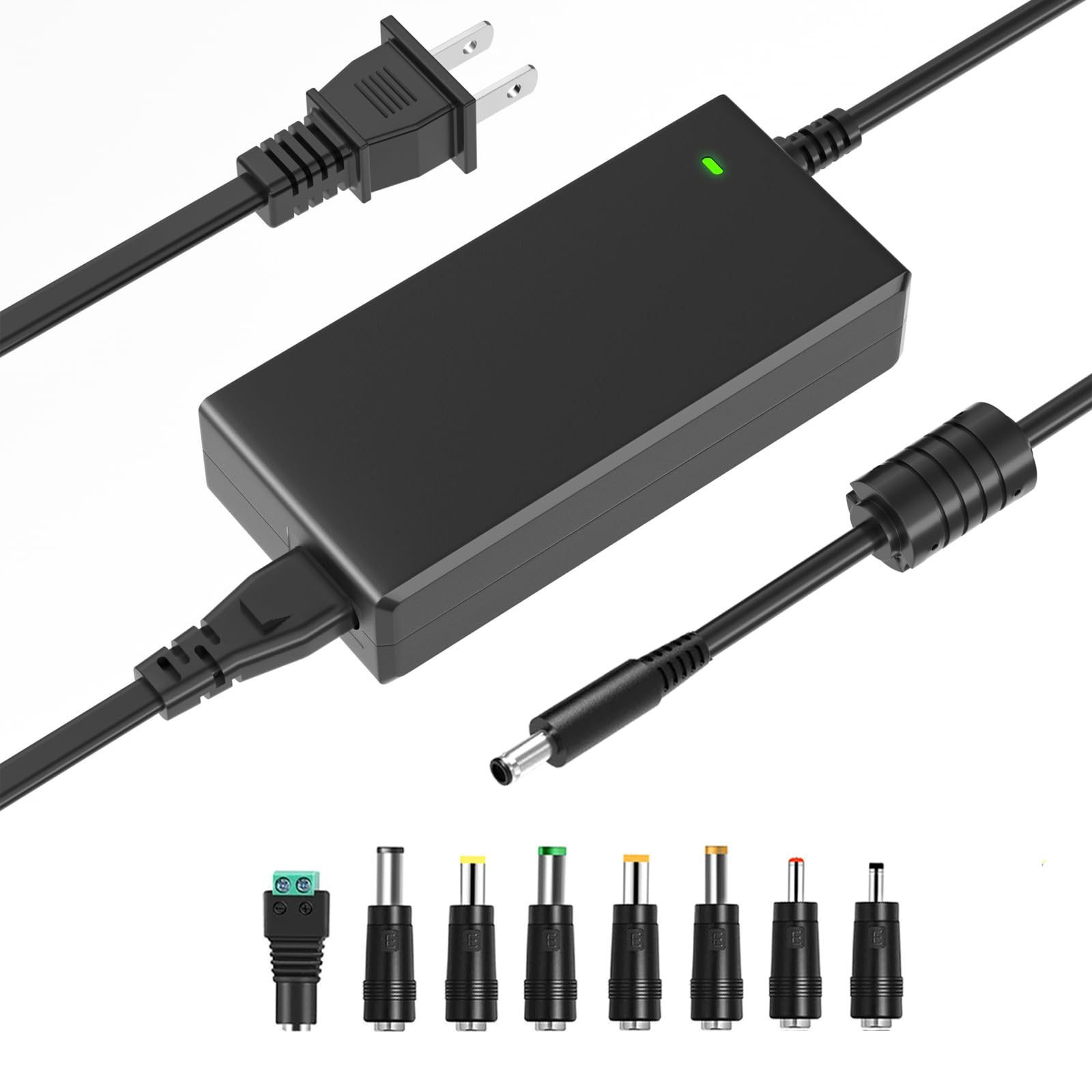 TKDY 12V 5A Monitor Power Supply Cord, 12 Volts 5A 4A 3A AC DC Adapter, Compatible with 12Vdc LCD Monitor, DC12V CCTV Security Cameras, 12Volts LED Strip Light.