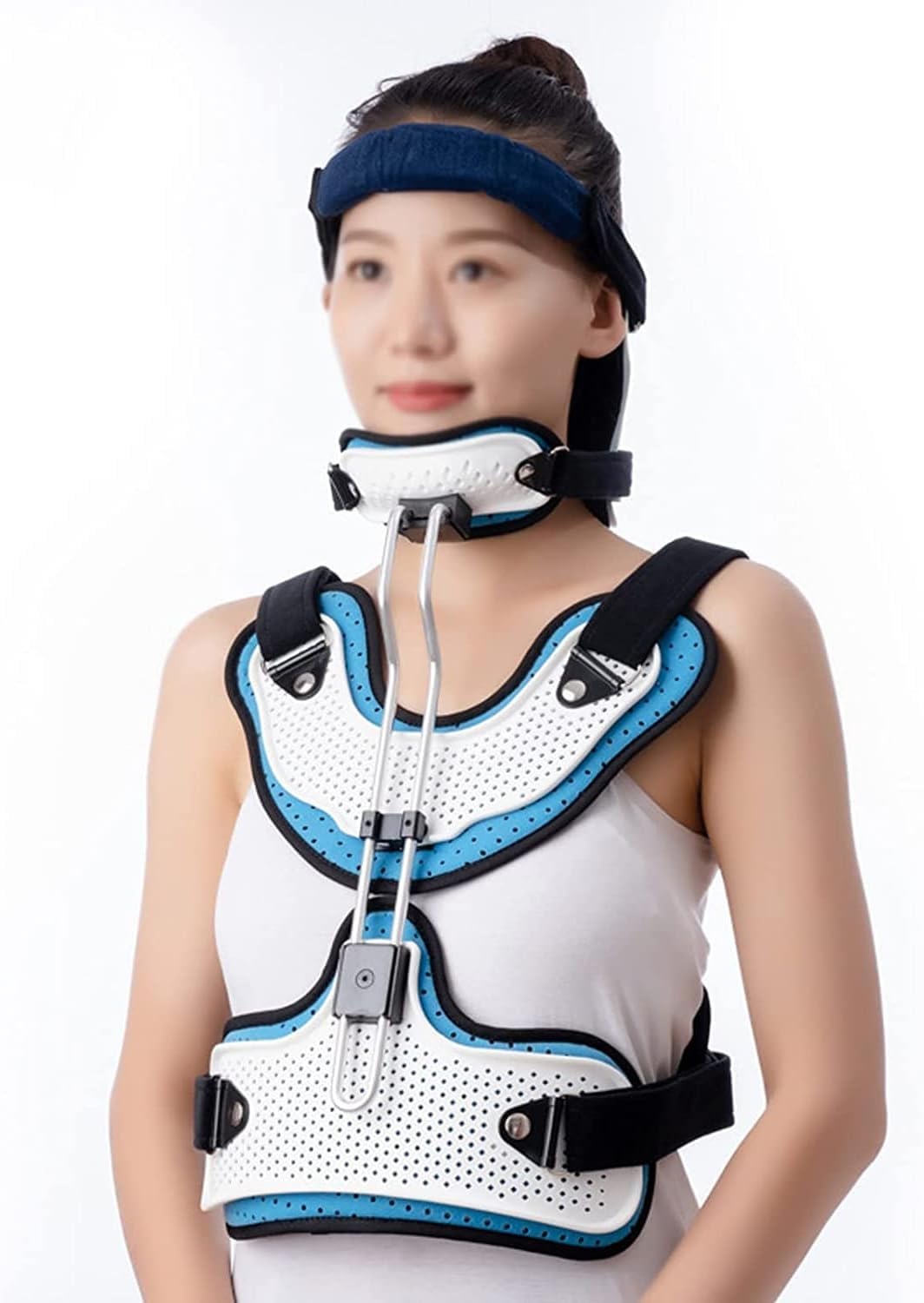 Cervical Thoracic Orthosis V Shoulder Strap Chest Orthosis Lumbar Fracture Brace Support Head Neck Chest Brace Stabilizer Support