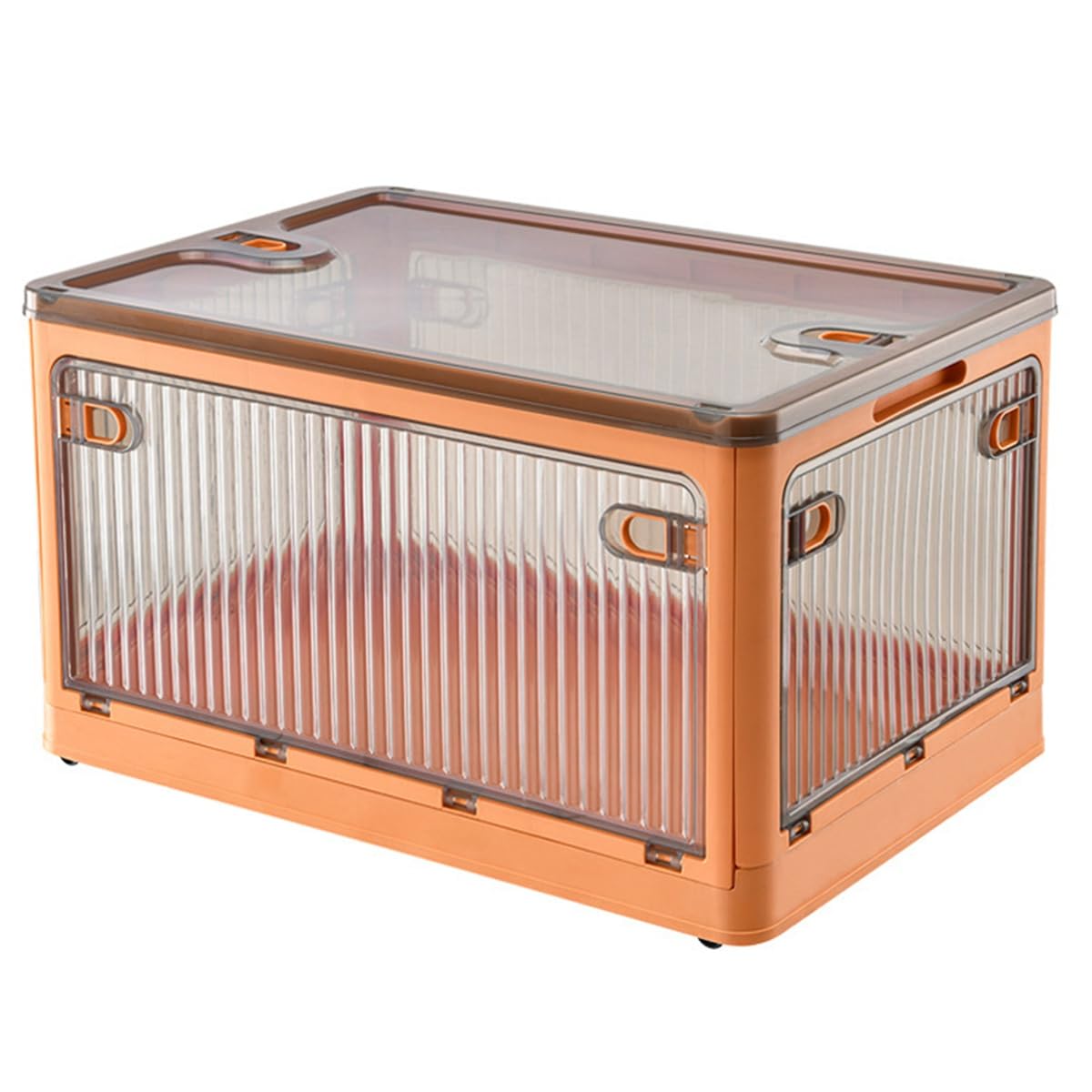 IJSDNVJNDX Foldable Storage Box with Wheels Large Capacity Transparent Waterproof for Home and for Closet Use and Home Organization C