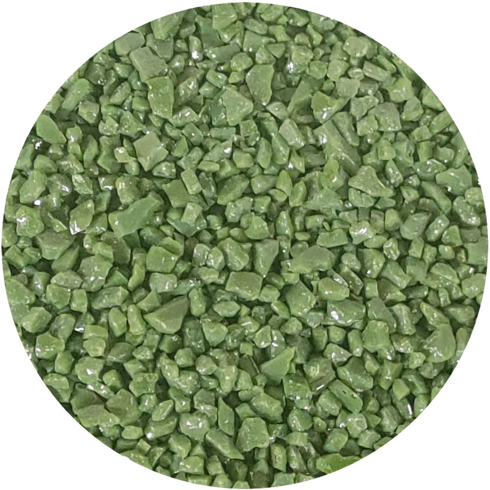 Youghiogheny Fusible Glass Frit Coarse Fern Green Opal 4oz Jar - 96 COE (4003)