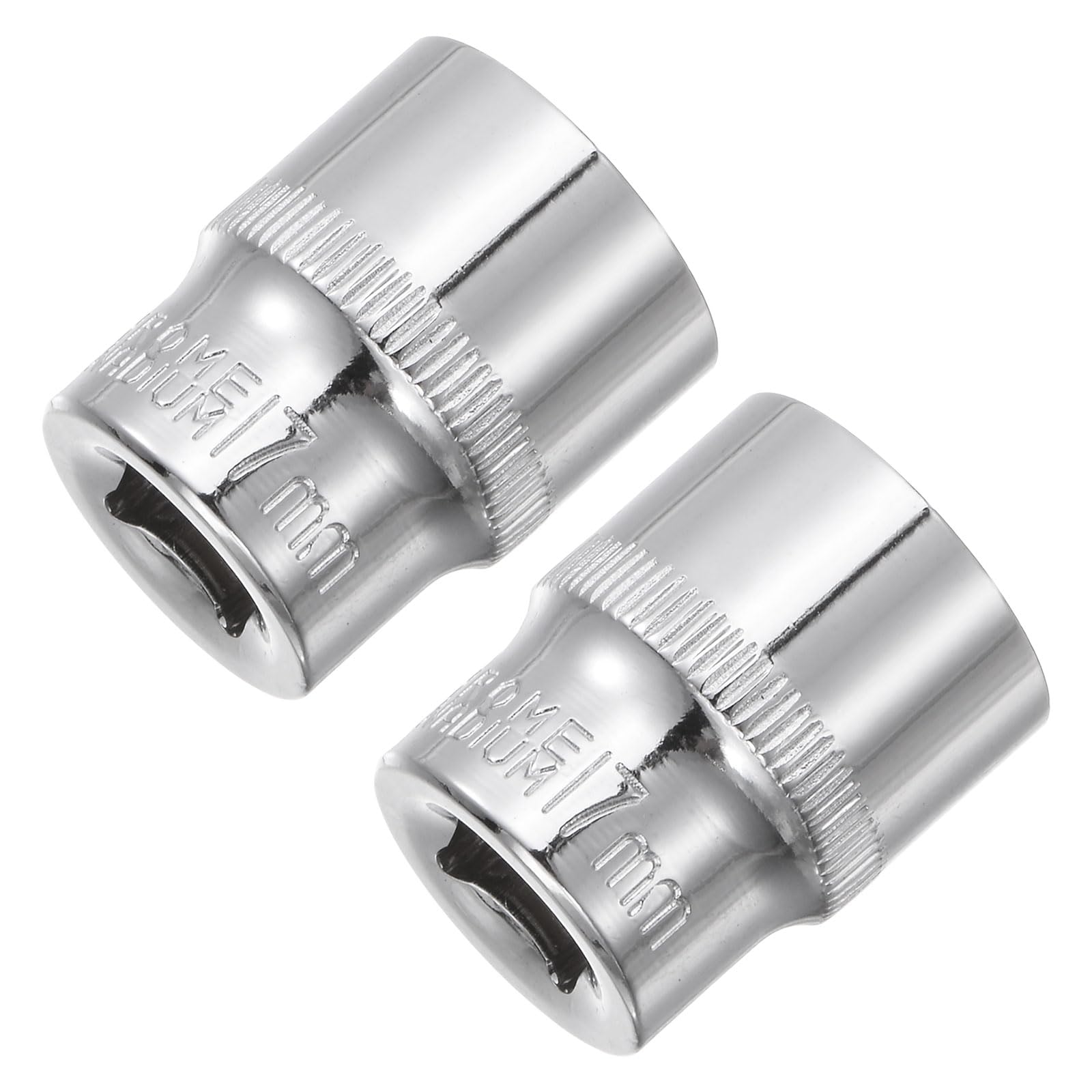 WCS1720th SEC BLM他 uxcell 2Pcs 3/8-inch Drive 17mm Cr-V 6-Point Shallow Socket