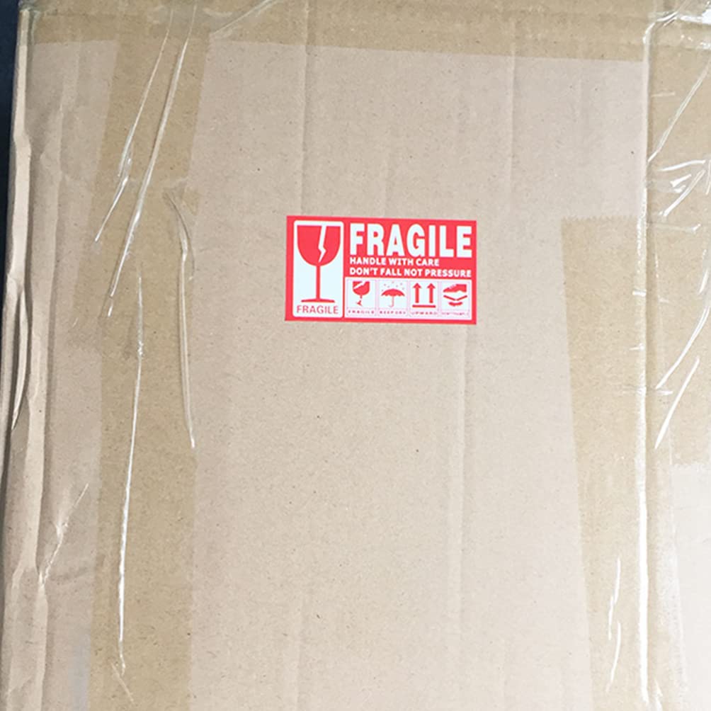 TEHAUX 500pezzi Etichette Fragile Adesive Per Scatole Di Spedizione Avvertimento Di Carico Fragile Etichette Autoadesive
