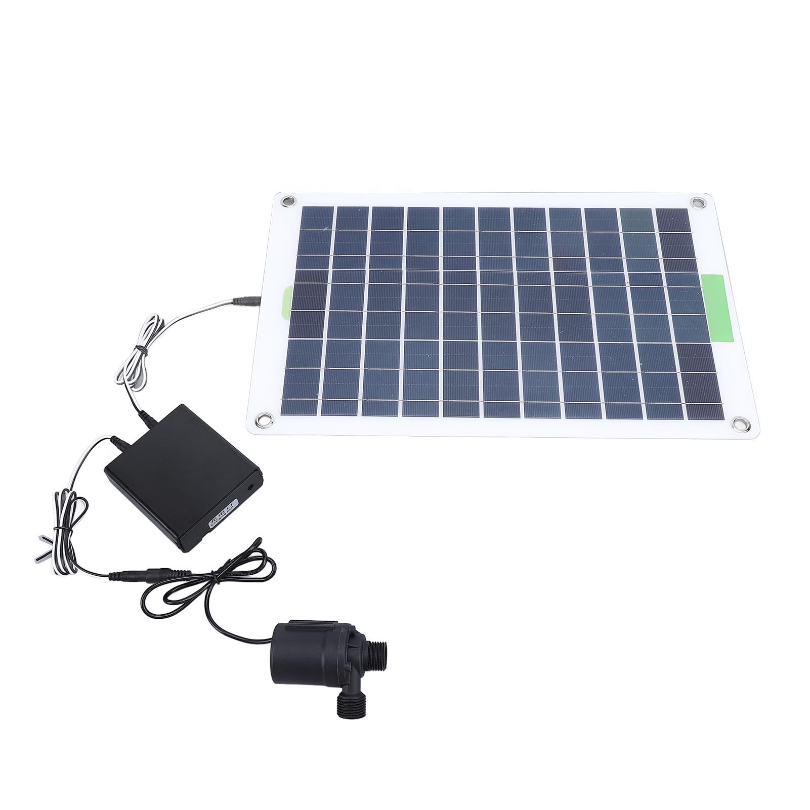 Kit Solar de Bomba de Agua con Panel Monocristalino 100W, Bomba 5M, Caja de Almacenamiento de Energía para Circulación de Agua en Piscinas y Jardines