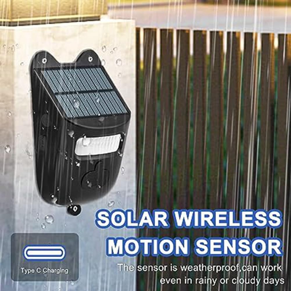 Allarmi Solari per Sensori e Rilevatori di Movimento Wireless Accoglienti Allarmi di Retromarcia Sistemi di Sicurezza Domestica Durevole Facile Installazione Spina UE B