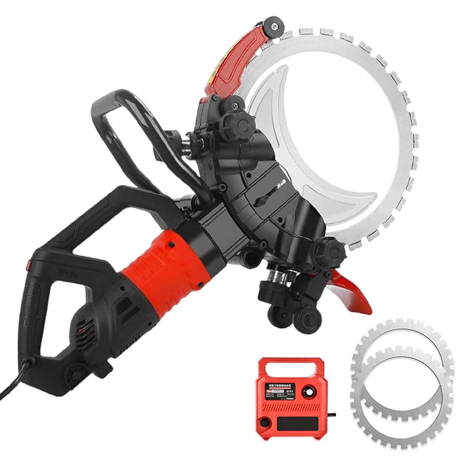 FHRKA LoJax Electric Circular Saw 16in 8980W/9500W Brushless Concrete Ring Saw Wall Chaser with Dust Extractor, Max Cutting Depth 11.4" (8980w)