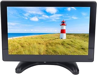 Acouto 10.1in Monitor Metal Computers Monitor 10.1in Touch Screen Display HD Color Com Multi Interface Speakers Monitor Portátil (plugue americano)