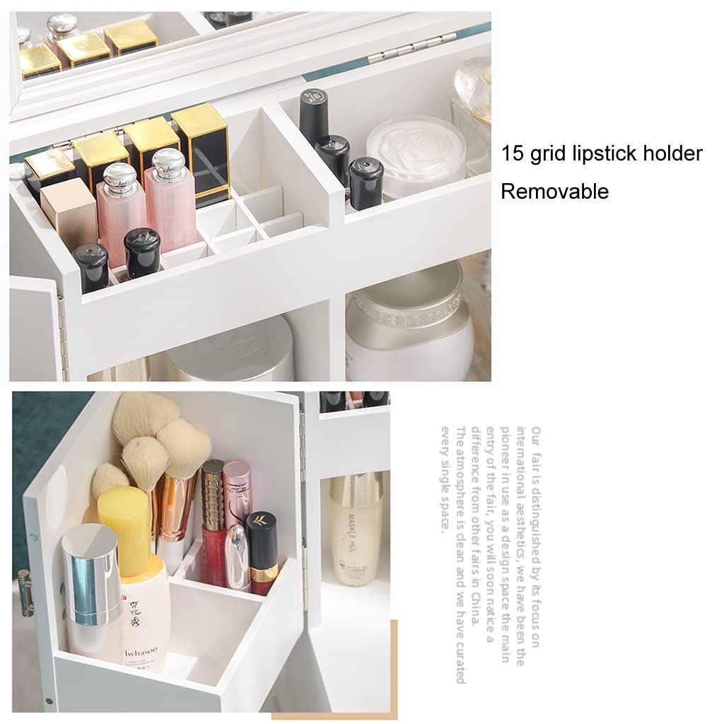 KLZUOPT Organizer per Cosmetici in Legno, per profumi, Rossetti e Prodotti per la Cura della Pelle.