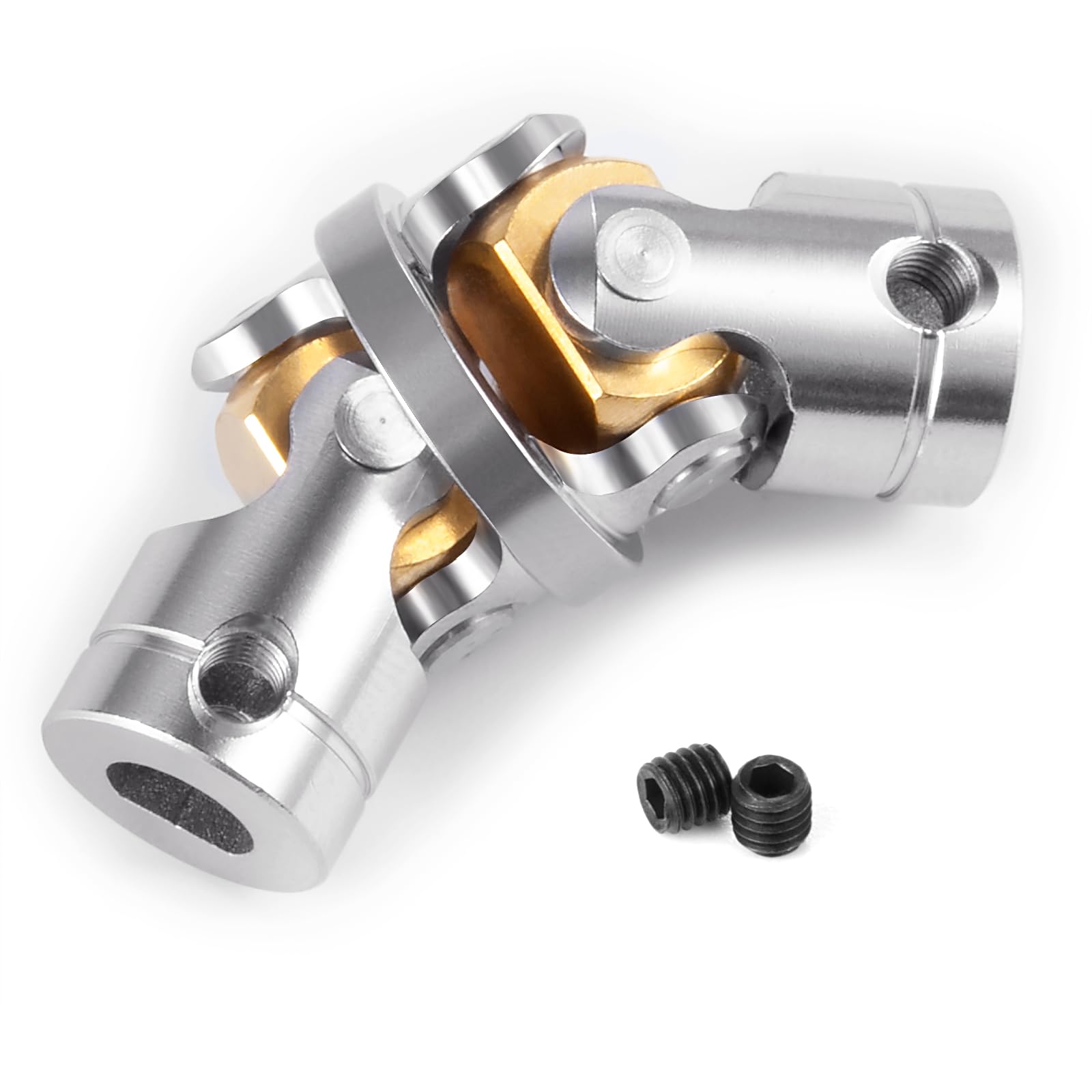 AXspeed 1/14th Joint Shaft Coupler Stainless Steel Steering Connector for Tamiya Trailer Tractor Climbing RC Truck (B) - Image 2
