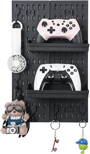 Organizador de pared de tablero perforado sistema modular para configuración de juegos, soluciones de almacenamiento de oficina y cocina que crean