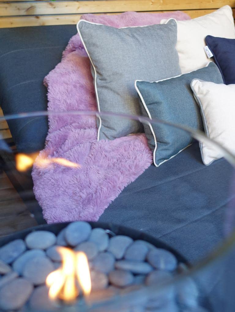Kussen 45x45 cm GARALO velours donker bruin/licht goud - De Woon Winkel