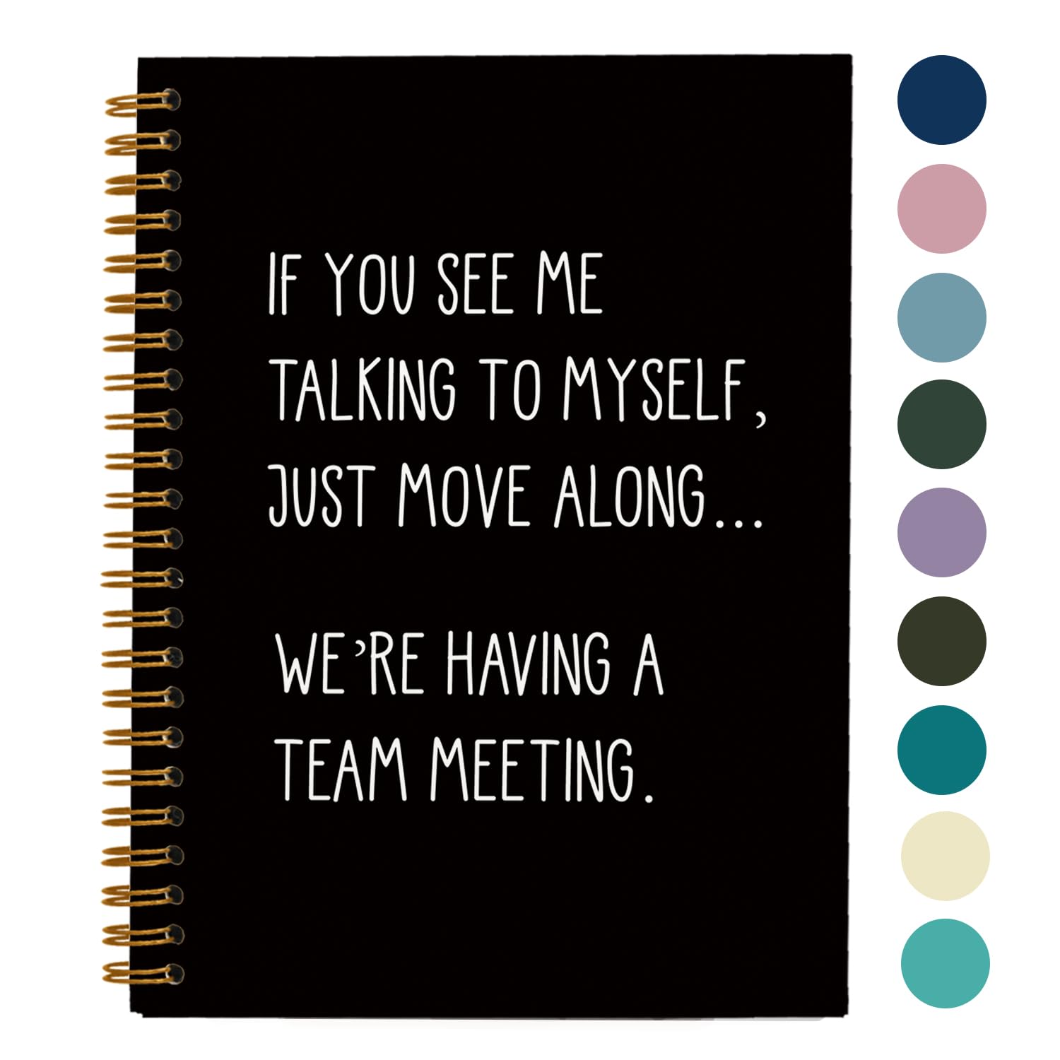 OXW Funny Office Gifts Notebook Journal, Gag Fun Gifts for Coworker Colleague Boss Employee Adults Friends Women Men, Talking to Myself Team Meeting, Snarky Gift, Spiral Notebook 5.5 x 8.3