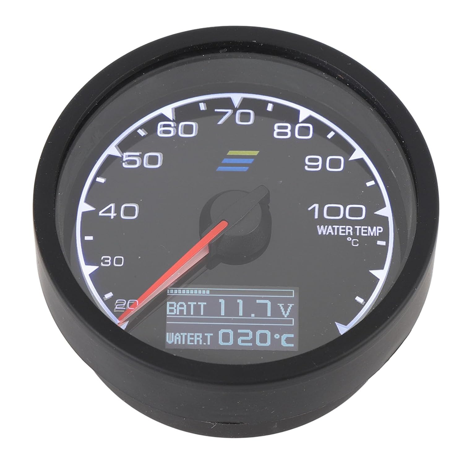 Water Temp Gauge, Car Water Temperature Gauge, Universal 68mm DC 10-15V 40°C to 100°C Digital Car Temperature Gauge with Pointer, Compatible with All Cars Automotive Vehicles