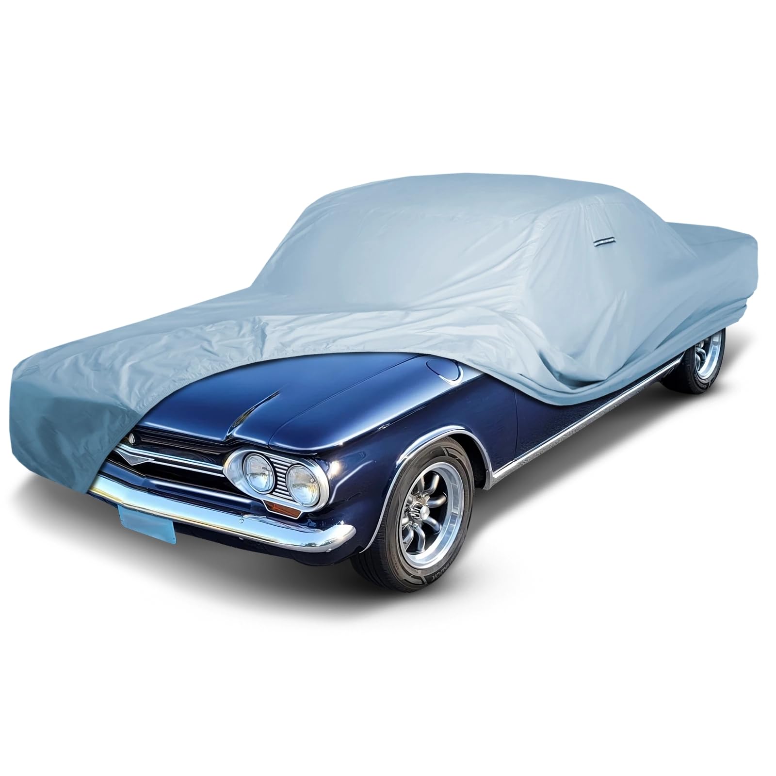iCarCover Custom Car Cover for Chevy Corvair 2-Door, 4-Door, Waterproof All Weather Rain Snow UV Sun Protector Full Exterior Indoor Outdoor Car Cover (Year Fits 1960-1969) Sky Gray 11. Chevy Corvair 1960-1969