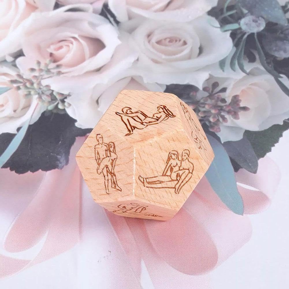 Dadi di Coppia per Appuntamenti Notturni, Gioco in Legno per Incontri Adulti, Regalo di Anniversario di Matrimonio per Lui e Lei