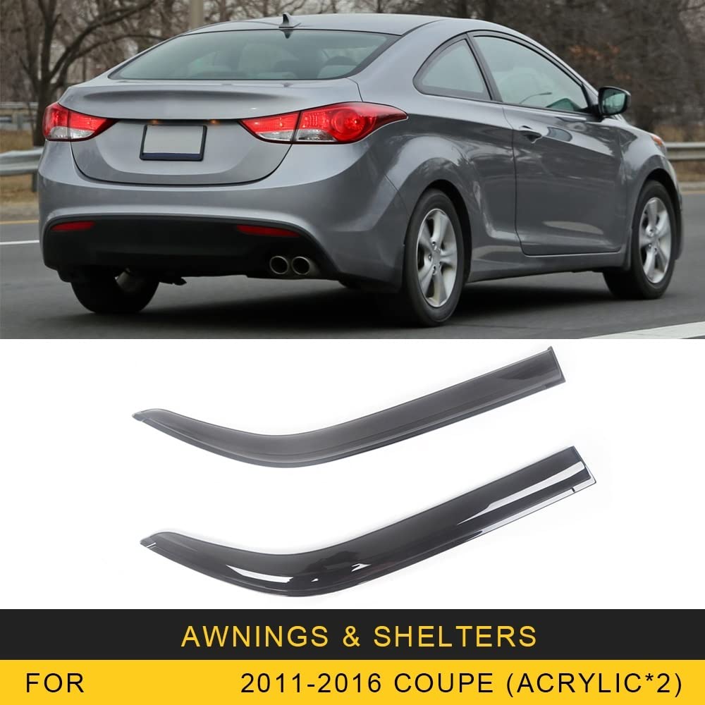 liuguoqiang Deflettori Antipioggia e Antivento per Hyundai Elantra EV HD 2009-2016,Accessori per Finestre Auto,Deflettori Laterali Aerodinamici,Set di Deflettori per Auto