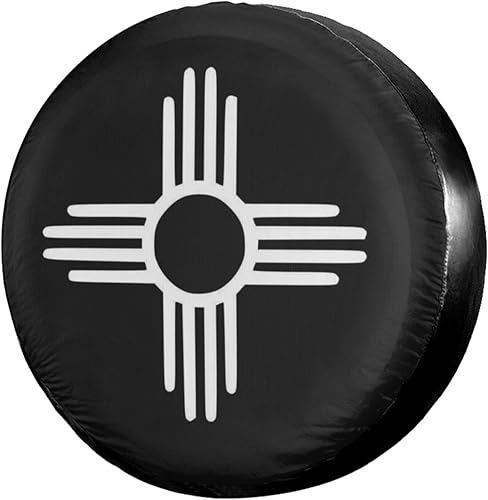 Foruidea Native Indian Zia Sun God Sign - Cubierta de neumático de repuesto personalizada a prueba de polvo, para remolque, RV, SUV y muchos