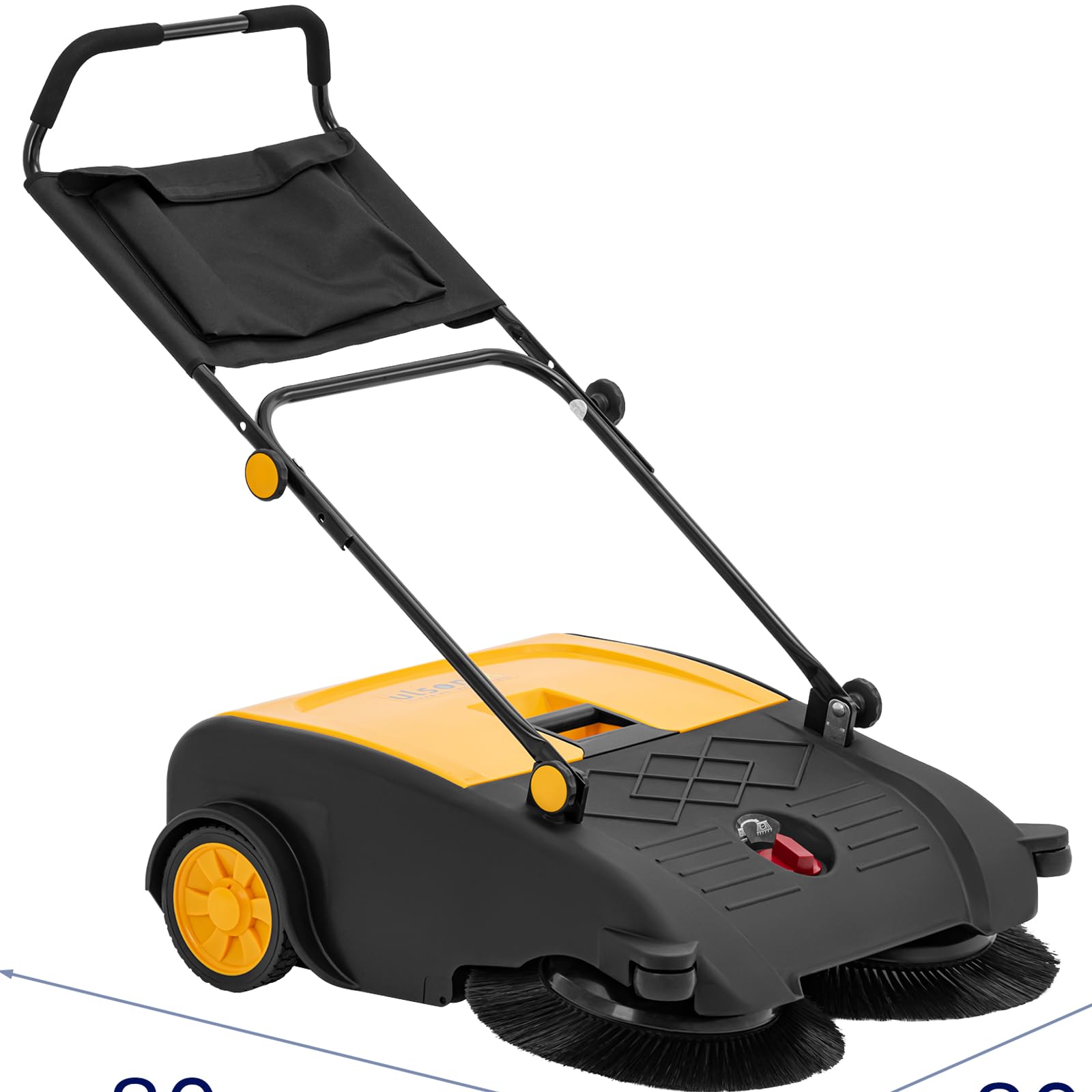 ULX-SWEEPER-LOD - Spazzatrice manuale con 2 scope laterali, 3700 m²/h, filtro antipolvere