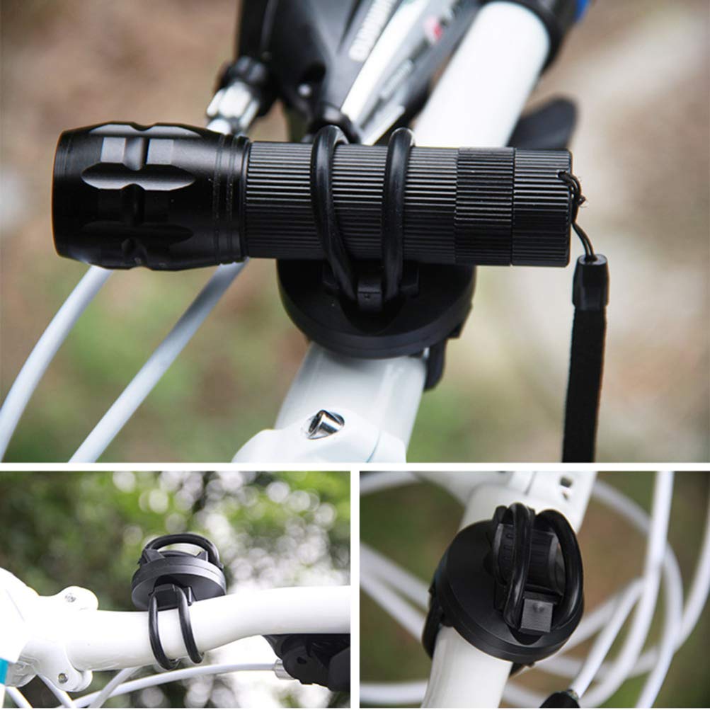 Universal Bike Flashlight Mount Holder Black White